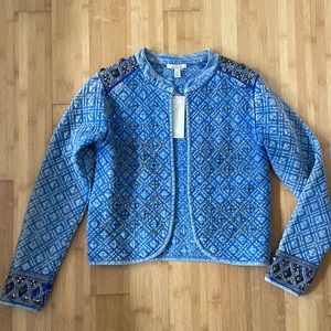 Zara - quilted embellished jacket, size small, NWT
